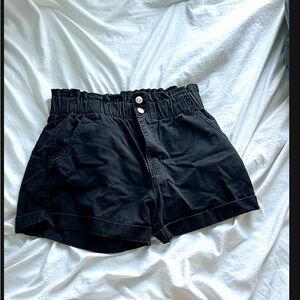 Black High-Waisted Women Shorts